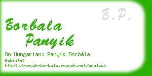 borbala panyik business card